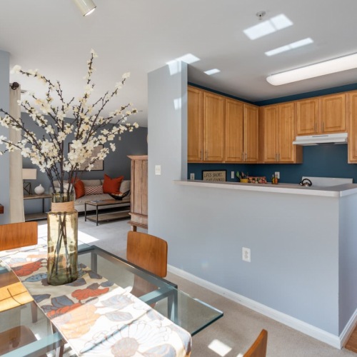 Spacious Living Room living area that includes ample seating spaces and bright lighting
